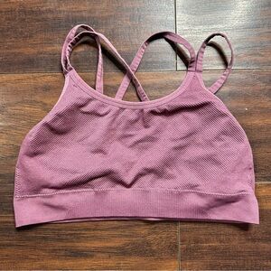 Ryko Pink Strappy Seamless Sports Bra